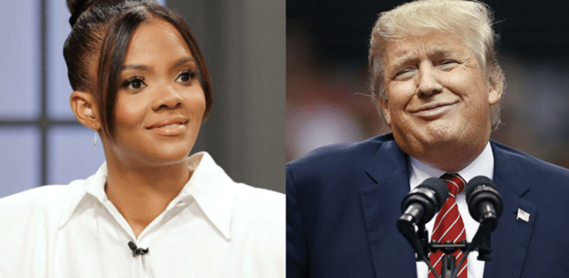 Candace Owens and Donald Trump who fell out after he was rude to her 😂🤣😂