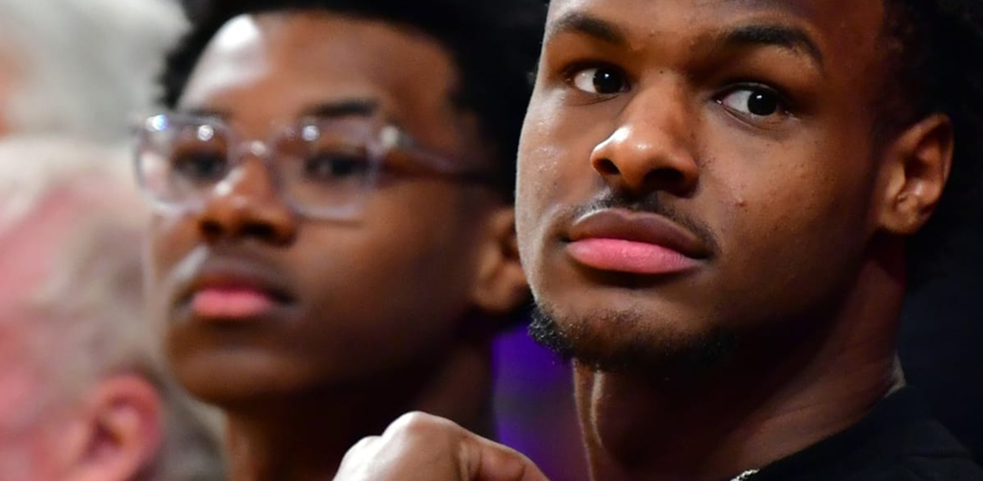 Bronny James and Brother at event