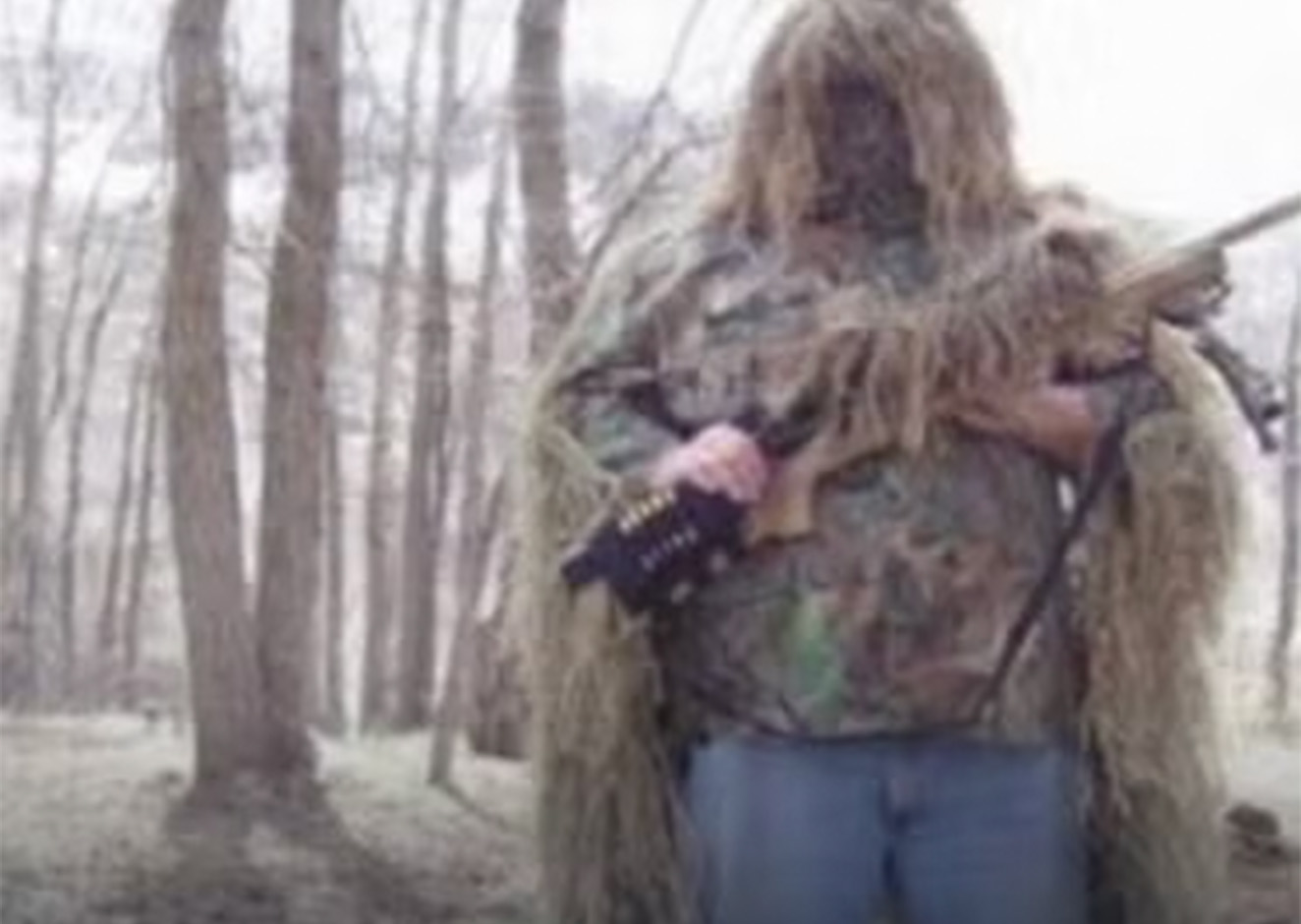 Suspect in sniper camoflauge