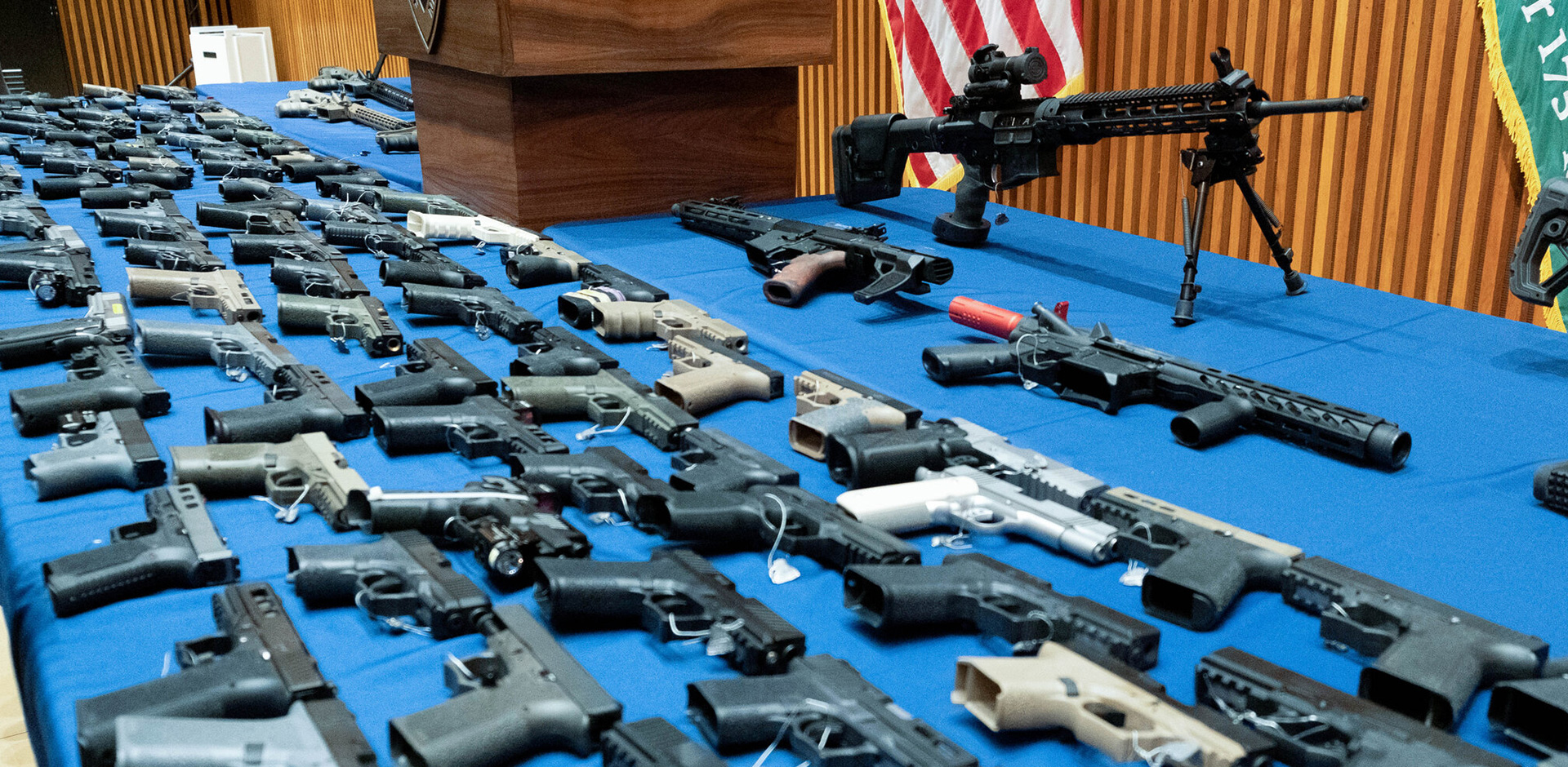 Guns recovered from raid.