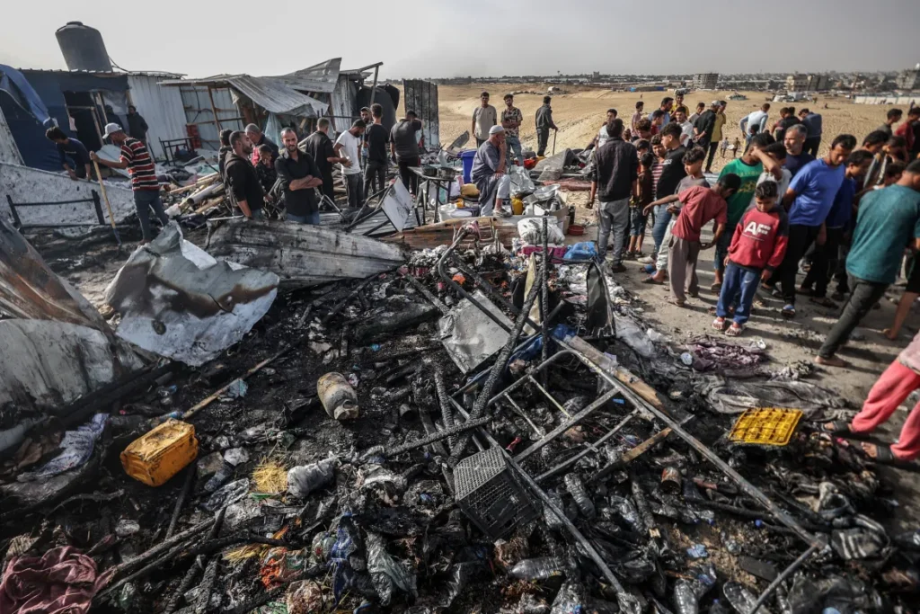 Israel bombs Camp in Rafah killing civilians with US made bombs