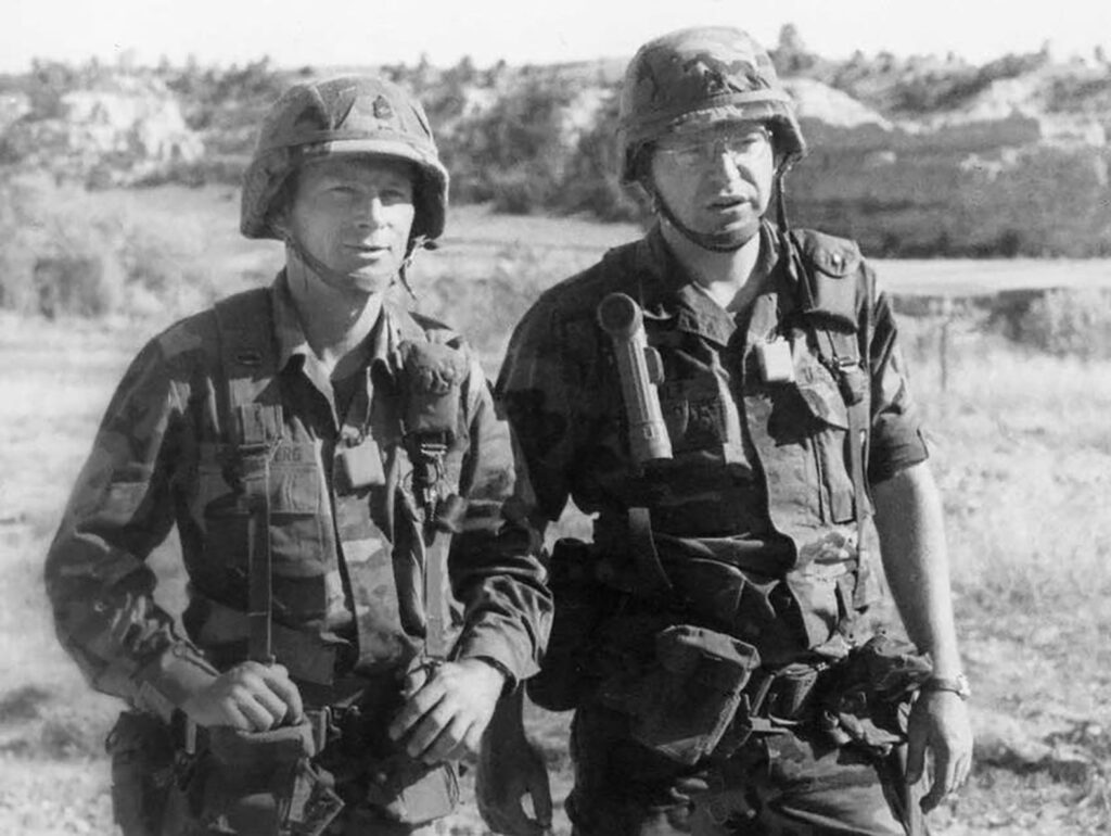 Tim Walz back in his army days