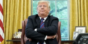 Donald Trump pouting like a child