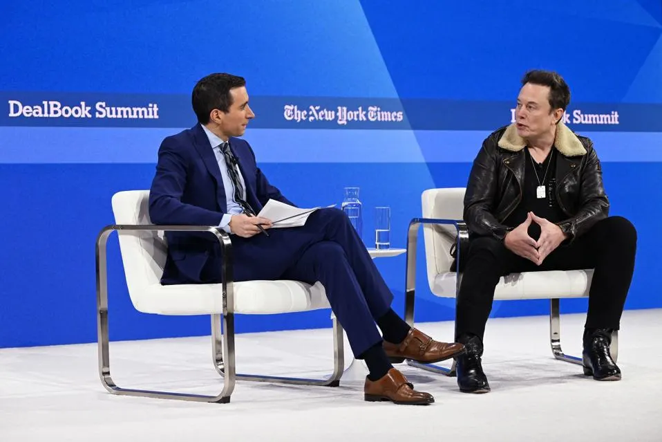 Elon Musk telling advertisers in a interview to go f themselves