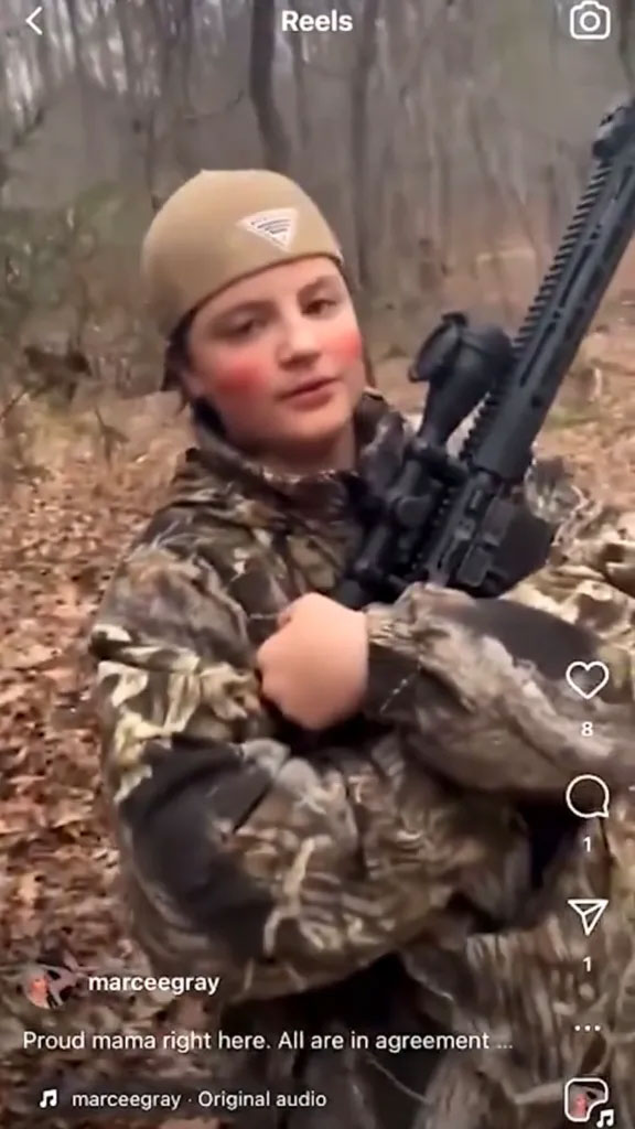 Colt Gray with AR-15 Hunting