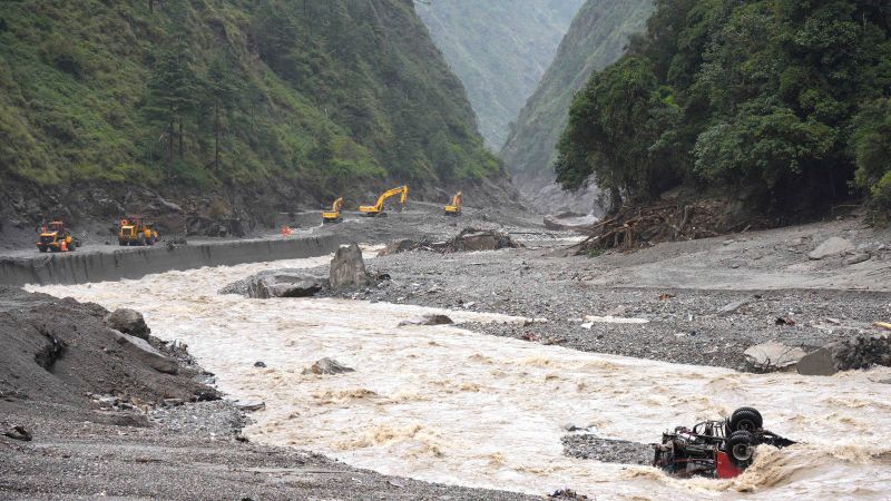 ‘No sign of survivors’ at Chinese border crossing as Nepal flooding death toll passes 600