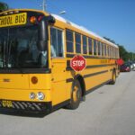 A school bus; Pittsburgh Public Schools' bus safety camera program moves into full enforcement as the new school year begins