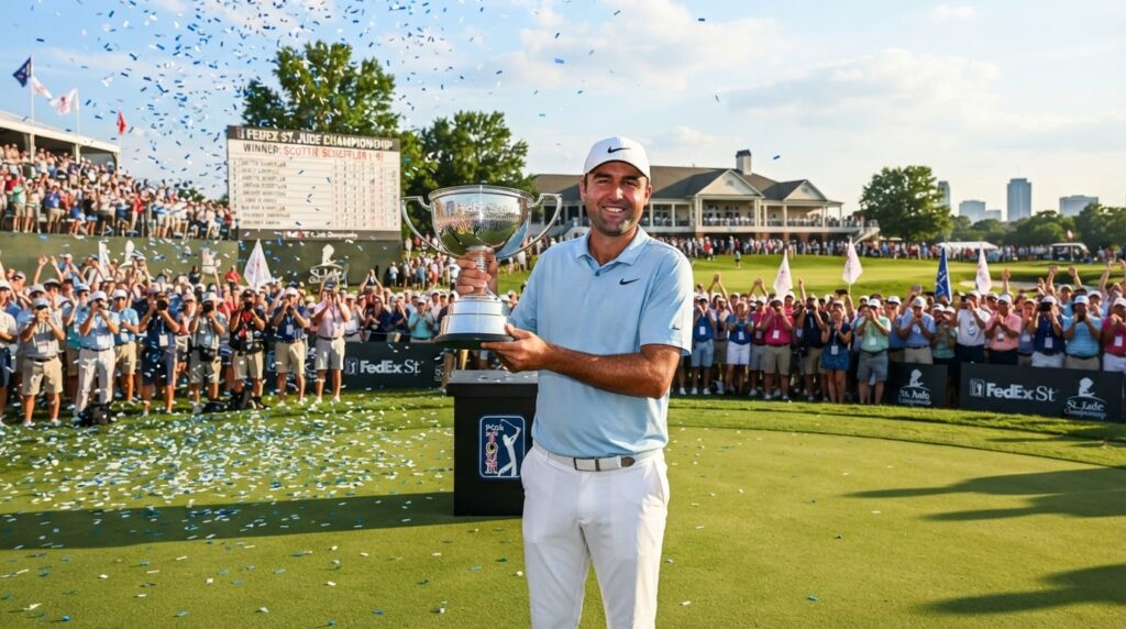 Scottie Scheffler Wins FedEx St. Jude Championship, Ties Course Record