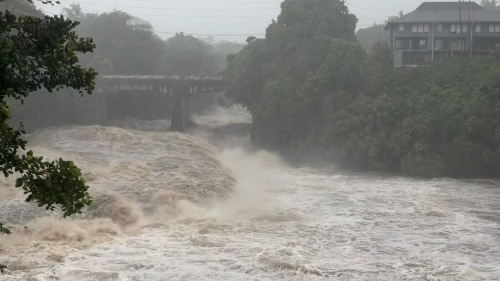 Lala is again a tropical storm, sending drenching rain and winds across Hawaii