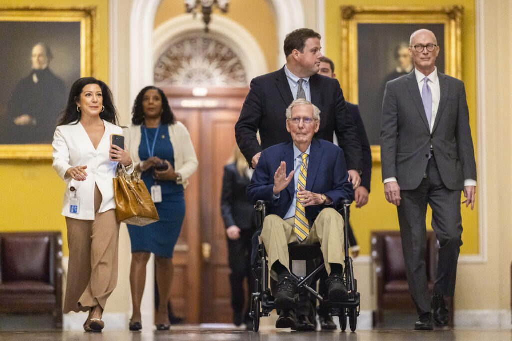 Mitch McConnell returns to Senate after three-month health absence