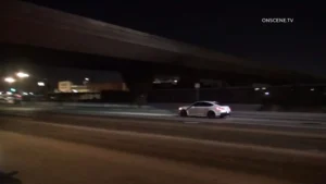 Stolen Nissan Leads LAPD on Wild Overnight Chase Across Los Angeles Freeways, Ends With Four Arrests and a Gun Thrown From the Car