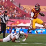 A college football game