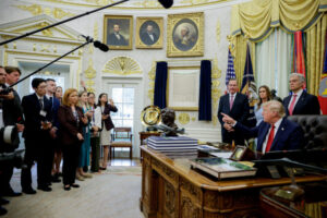The White House Said It Was Banning Three Newsrooms. On Saturday It Started Taking Badges.