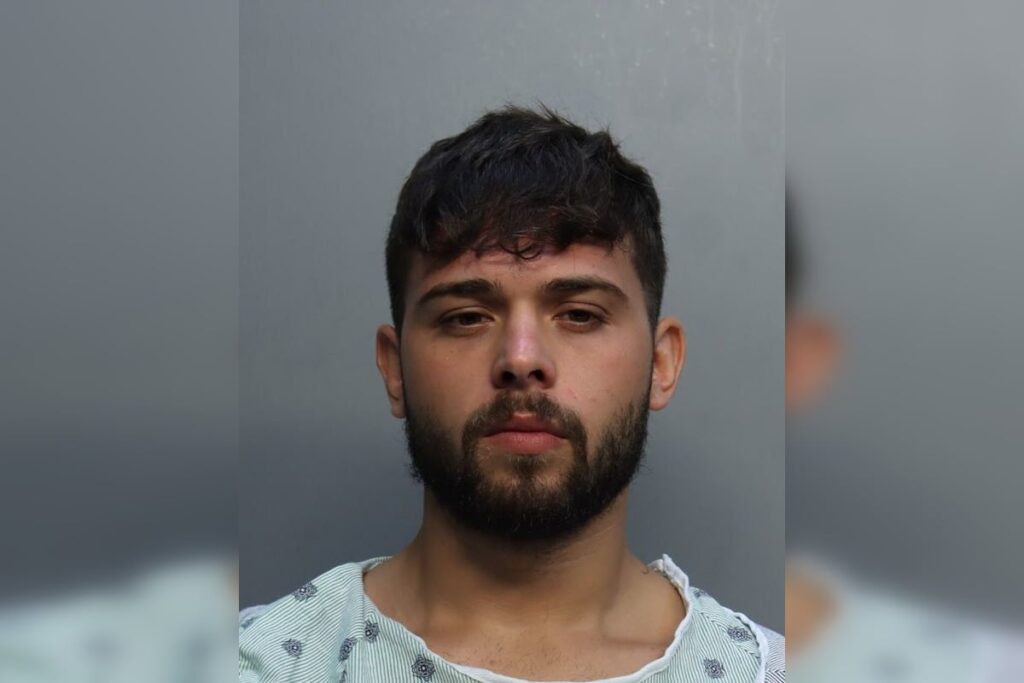 Booking photo of Vito Cacciapaglia, taken at the hospital where he was being treated, released by Miami-Dade Corrections