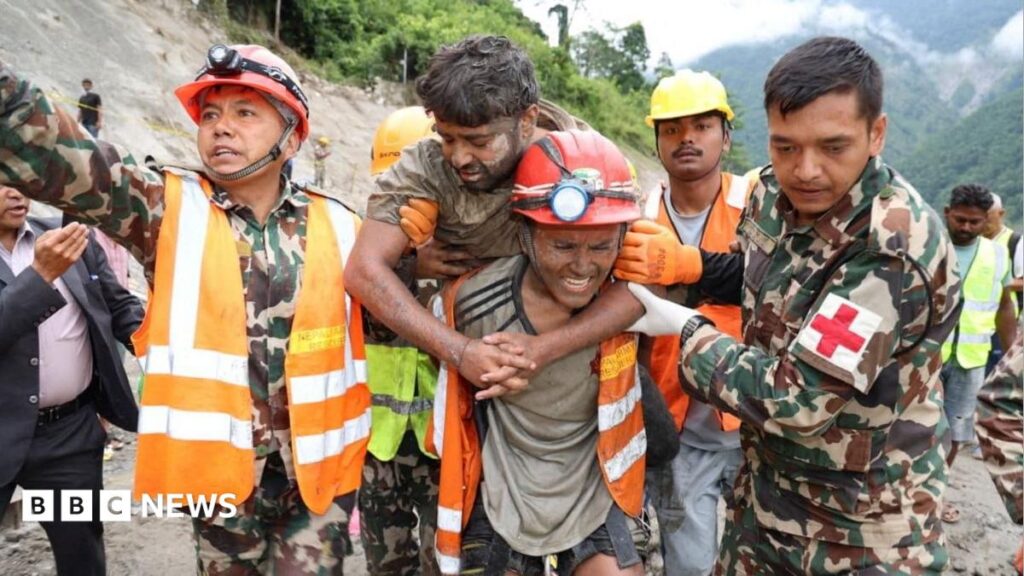 Two workers pulled alive from Nepal tunnel nine days after deadly flash flooding
