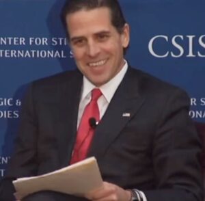 Hunter Biden speaking during a public panel discussion