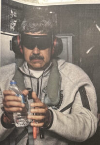 Nicolas Maduro aboard the USS Iwo Jima after his capture; his lawyers now argue head-of-state immunity should end the drug trafficking case against him