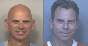 Erik Menendez (right) and Lyle Menendez (left) in booking photos from Richard J. Donovan Correctional Facility in San Diego