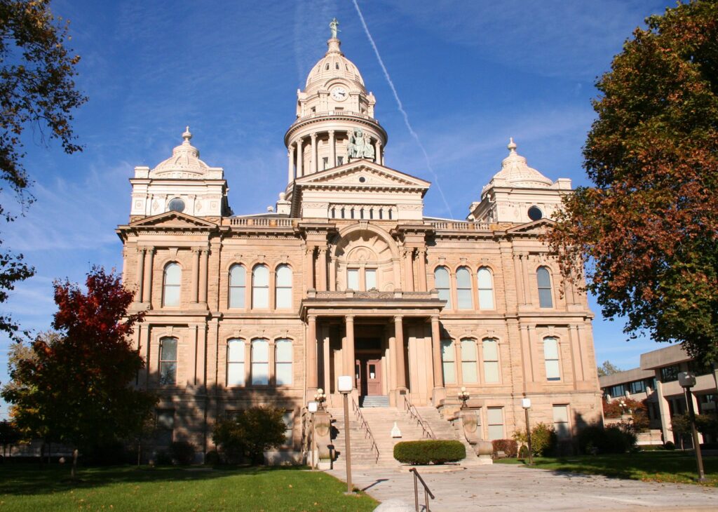 The Miami County Courthouse in Troy, Ohio