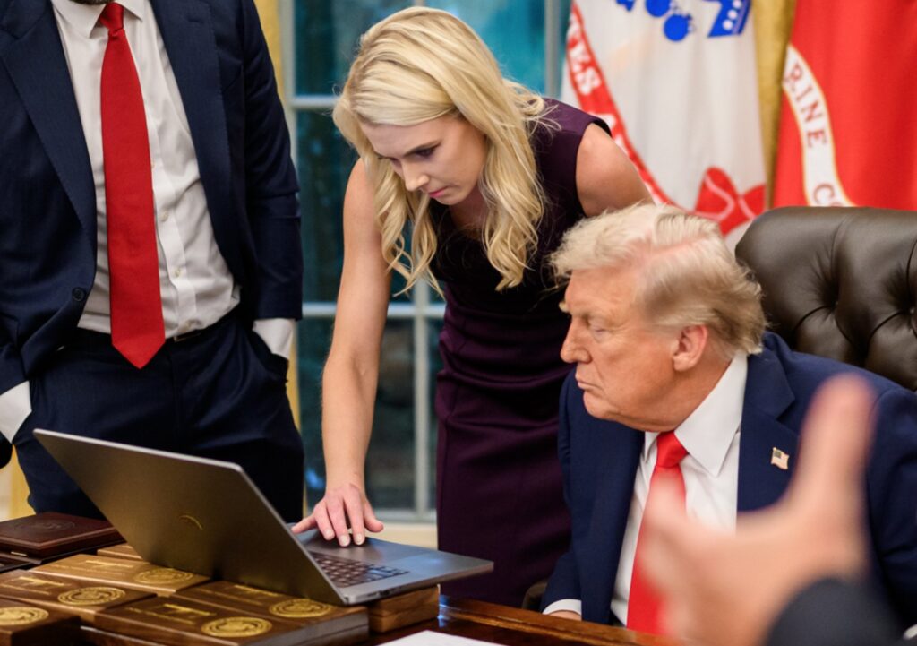 Natalie Harp with Donald Trump