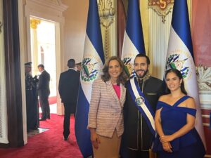 Rep. María Elvira Salazar with El Salvador President Nayib Bukele