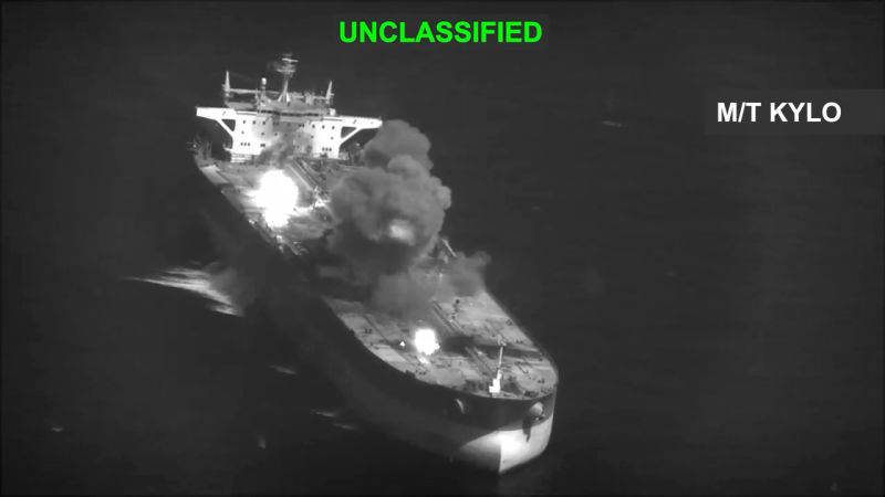 Three Iranian tankers struck in retaliation for missile attacks, US military says