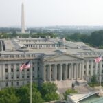 The United States Treasury building in Washington