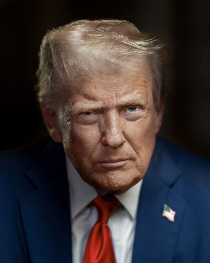 Donald Trump's official White House portrait, second term