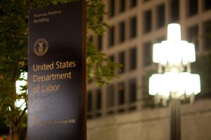 The Frances Perkins Building in Washington, D.C., headquarters of the U.S. Department of Labor, which released this week's jobless claims report.