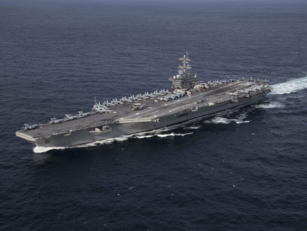 The USS Abraham Lincoln, which is set to dock near Pattaya, Thailand after a record 250 days at sea without a port stop