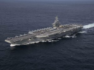 The USS Abraham Lincoln, which is set to dock near Pattaya, Thailand after a record 250 days at sea without a port stop