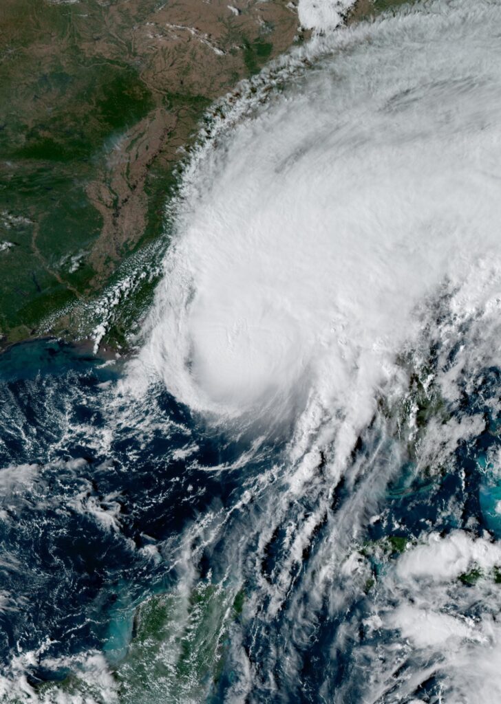 Satellite image of Hurricane Isaias