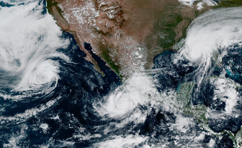 Satellite image of Tropical Storm Rachel