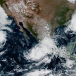 Satellite image of Tropical Storm Rachel