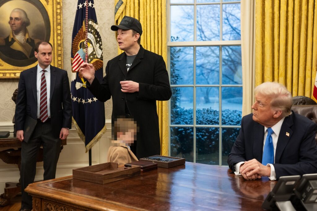 President Trump and Elon Musk in the Oval Office